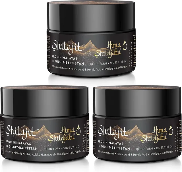 Hima Shilajatu Shilajit Resin, 3 jars